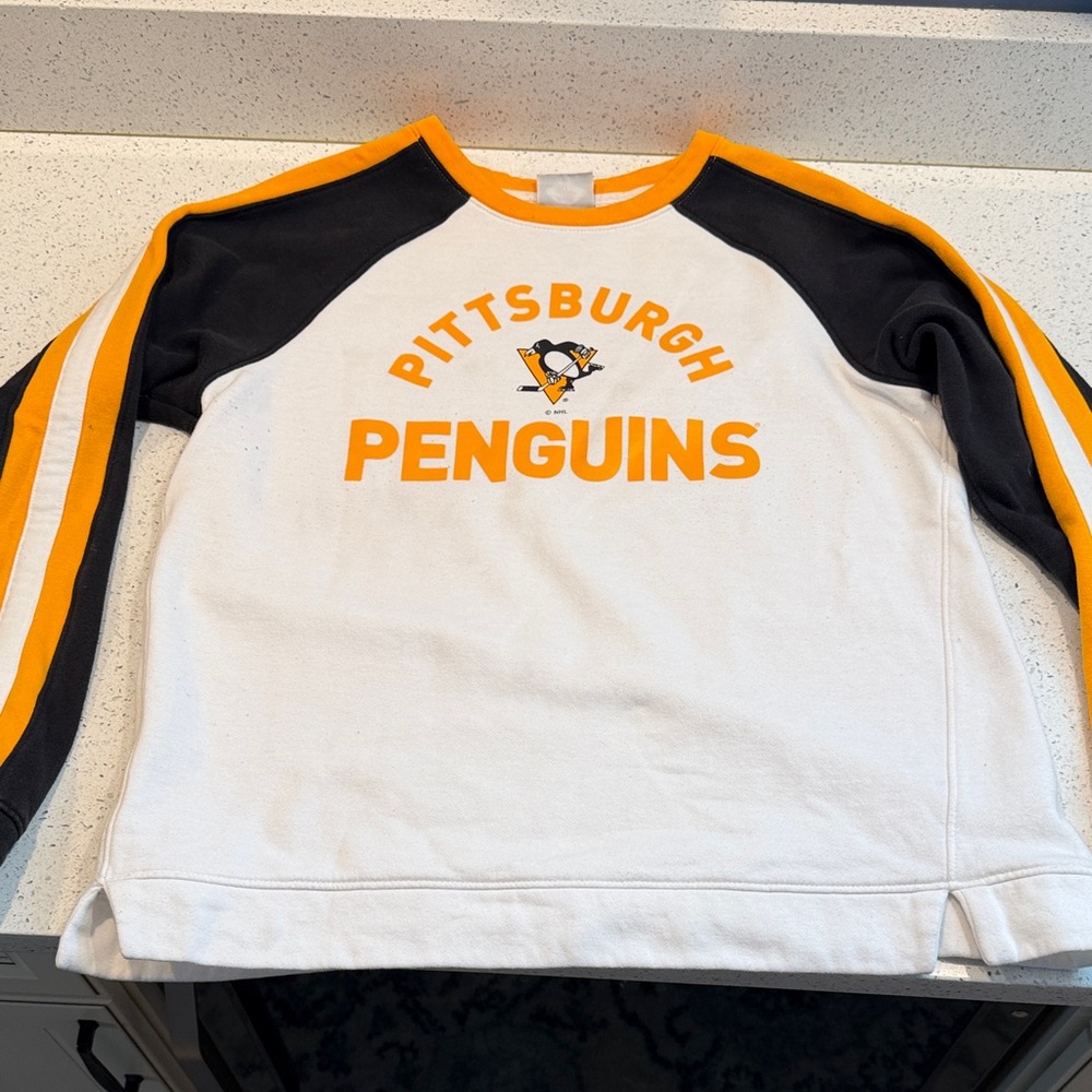 NHL Pittsburgh Penguins White and Gold Jersey